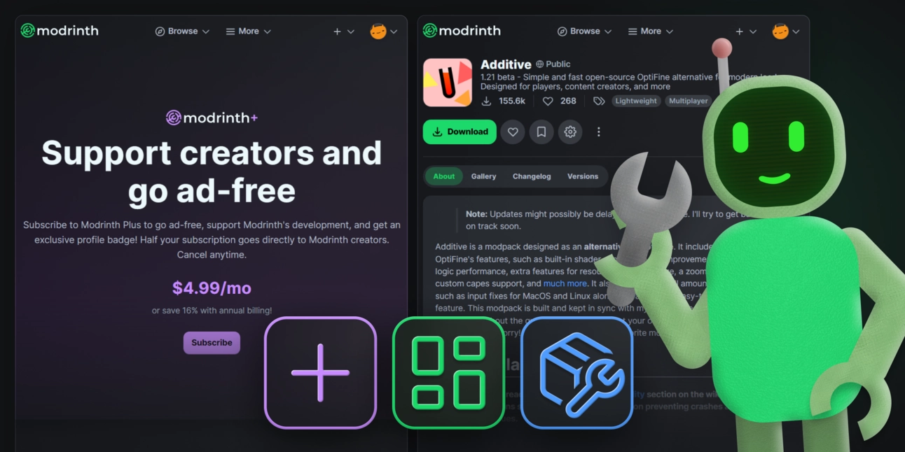 Introducing Modrinth+, a refreshed site look, and a new advertising system!